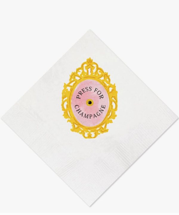 Napkins - Press For Champagne Doorbell Online Sale