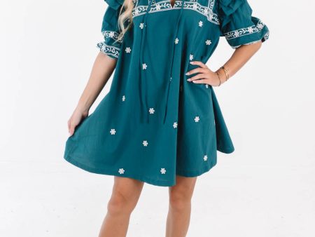 I Know You Dress - Teal on Sale