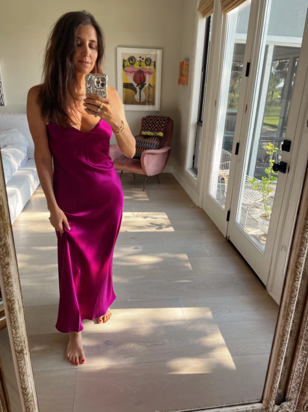 Berry Maxi Slip Dress Hot on Sale