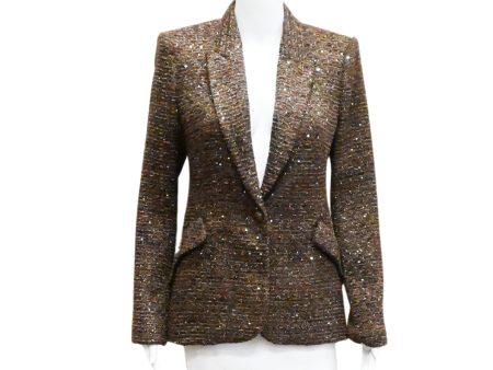 Chocolate Chamberlain Tweed Blazer For Discount