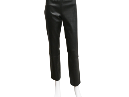 Black Leather Stretch Pants Online