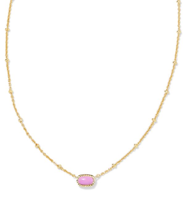 Kendra Scott Baby Elisa Satellite Short Pendant Necklace - Fuchsia, Turquoise, Pink, Mint OR Ivory on Sale