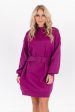 On My Level Sweater Dress - Violet Hot on Sale