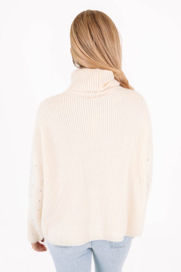 Clock Strikes Midnight Sweater - Cream For Discount