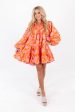 Orange And Pink Skies Dress - Orange Fashion