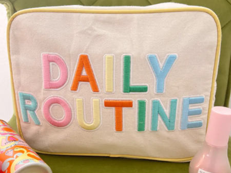 Daily Routine Canvas Cosmetic Bag - Cream Multi Supply