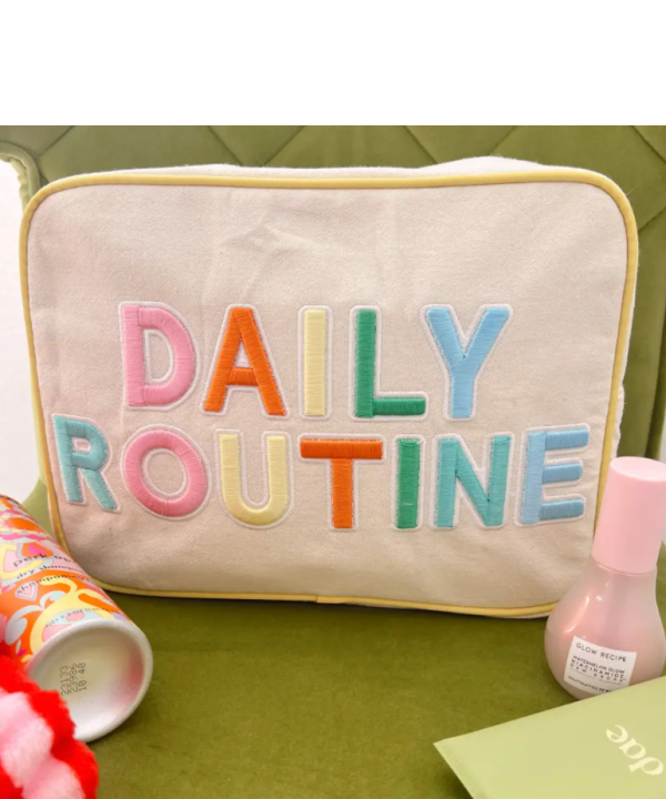 Daily Routine Canvas Cosmetic Bag - Cream Multi Supply