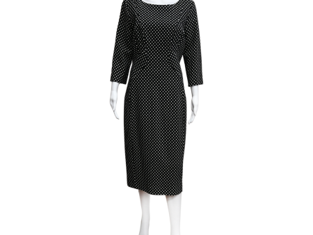 Black & White Polka Dot Sheath Dress Cheap