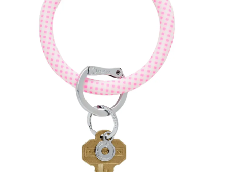 Big O Silicone Key Ring - Pink Gingham OR Blue Gingham Fashion