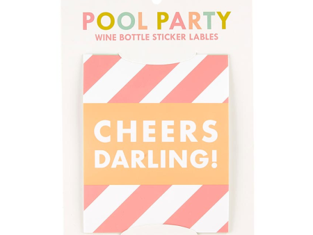 Pool Party Wine Bottle Sticker Labels - Multi - FINAL SALE on Sale