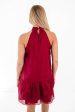 The Cole Dress - Burgundy Hot on Sale