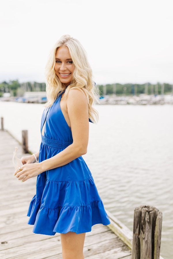 Lake Day Dress - Royal Blue Hot on Sale