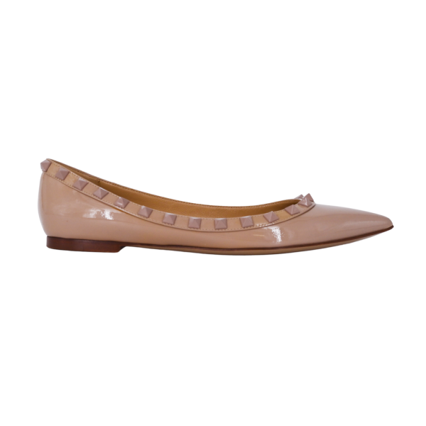 Patent Rockstud Ballet Flats Fashion