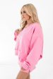 Cool And Casual Sweatshirt - Hot Pink Fashion