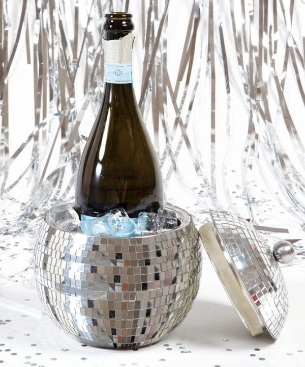 Disco Ball Ice Bucket - Silver For Sale