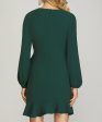 Asymmetrical Hem Mini Dress - Sea Green - FINAL SALE Online Sale