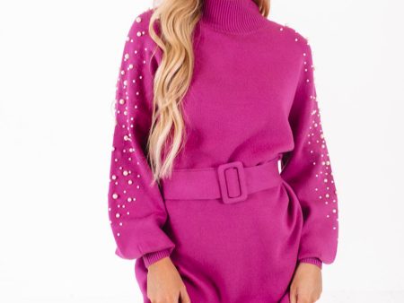 I Meant It Dress - Magenta on Sale