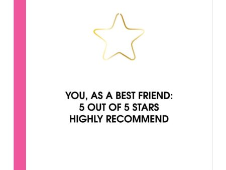 Letterpress Paperclip Card - You As A Best Friend: 5 out of 5 Stars Online now