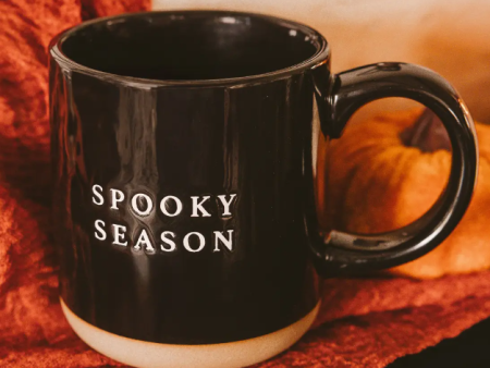 Spooky Season Stoneware Coffee Mug - Black - FINAL SALE Cheap