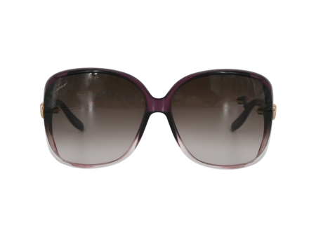 Purple GG Heart Sunglasses For Cheap