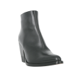 Rylee Black Leather Ankle Booties For Discount