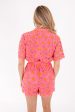 The Lele Romper - Pink Orange Hot on Sale