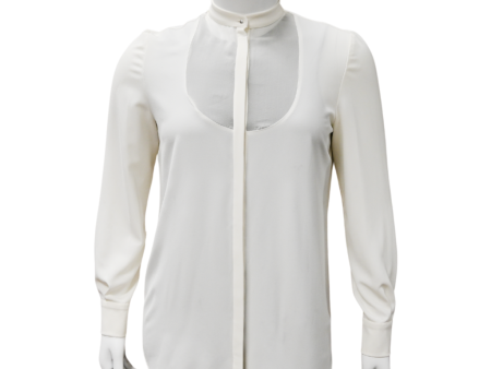 Ivory Button-Down Blouse Online