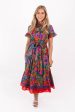 The Asher Button Up Midi Dress - Multi Hot on Sale