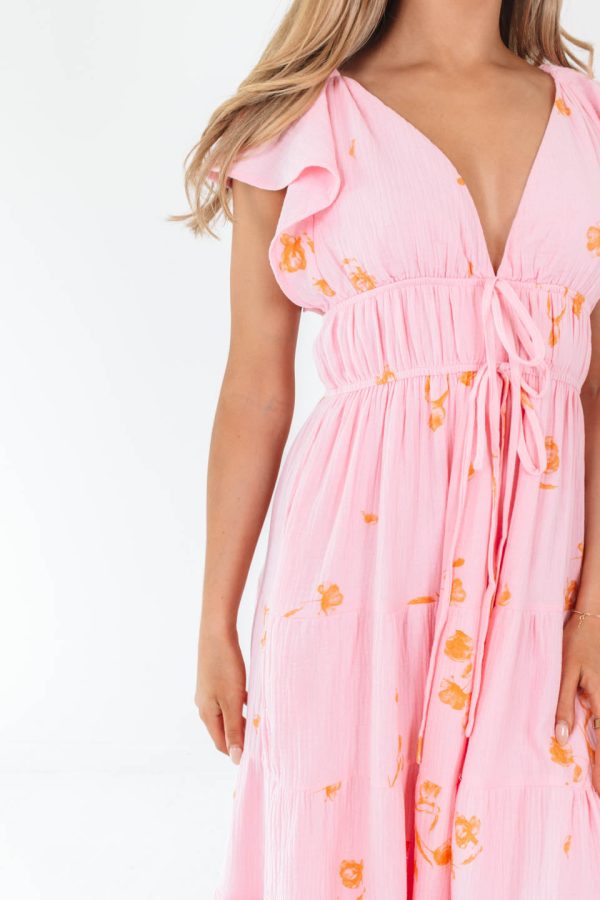 Made This Way Midi Dress - Pink on Sale