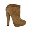 Beige Suede Platform Booties Sale