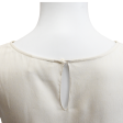 Cream Silk Sleeveless Blouse For Discount