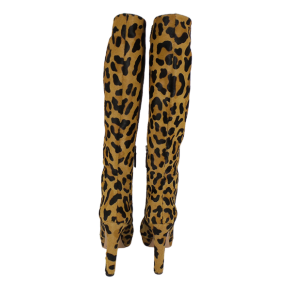 Leopard-Print Pony Hair Boots Cheap