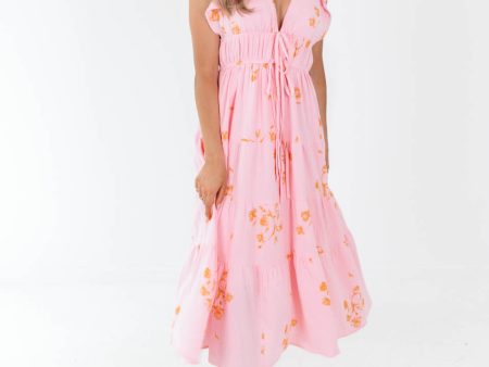 Made This Way Midi Dress - Pink on Sale