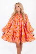 Orange And Pink Skies Dress - Orange Fashion