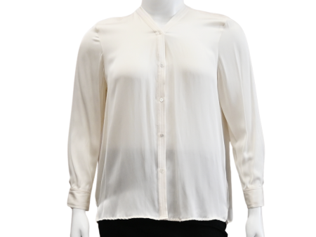 Cream Silk-Blend Blouse on Sale