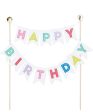 Garland Cake Topper - Happy Birthday For Cheap