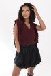 Romantic Nights Sweater Vest - Burgundy Online Hot Sale