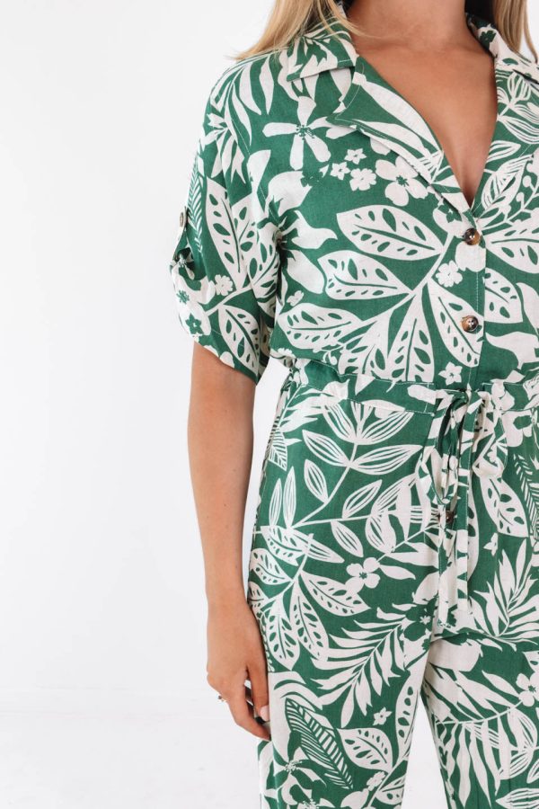 Welcome To The Jungle Jumpsuit - Green Online Hot Sale