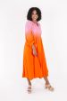 Seaside Sunrise Midi Dress - Pink Orange Online Sale