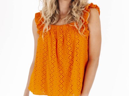 Turn it Around Top - Orange Hot on Sale