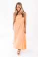 Just Peachy Midi Dress - Peach For Discount