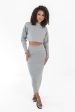 Back To Business Midi Skirt - Grey Sale