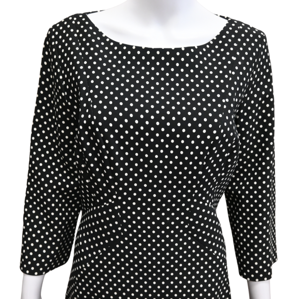 Black & White Polka Dot Sheath Dress Cheap