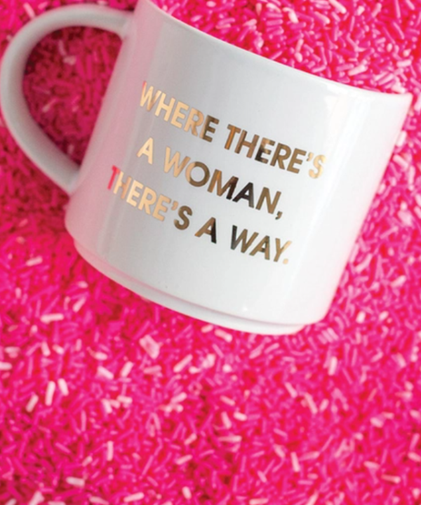 16 oz. Stackable Ceramic Mug - Where There s A Woman Online Sale