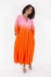 Seaside Sunrise Midi Dress - Pink Orange Online Sale