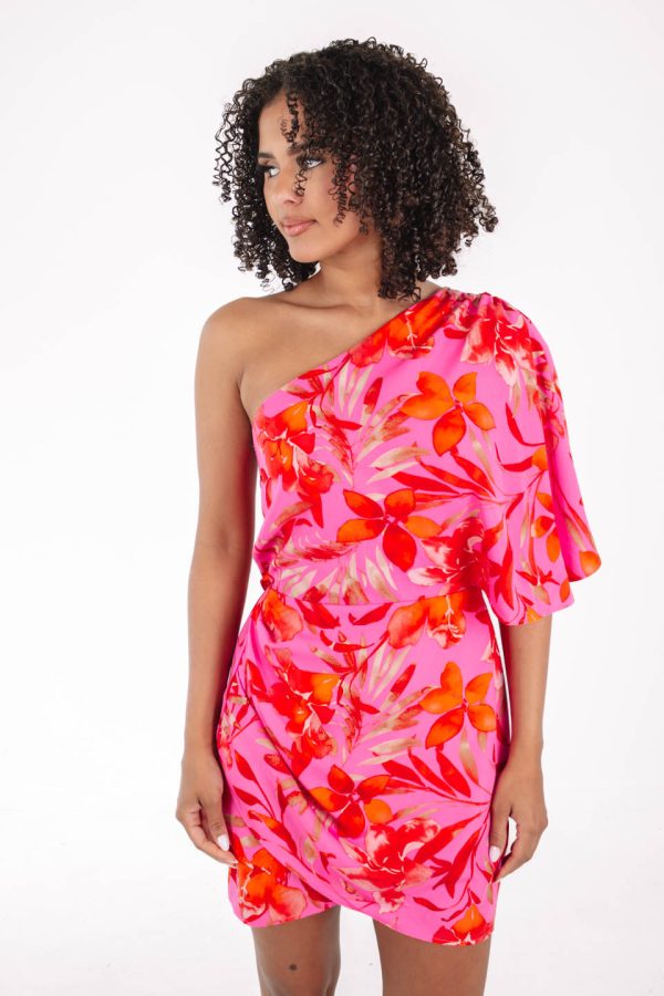 Hawaiian Getaway Dress - Pink For Cheap