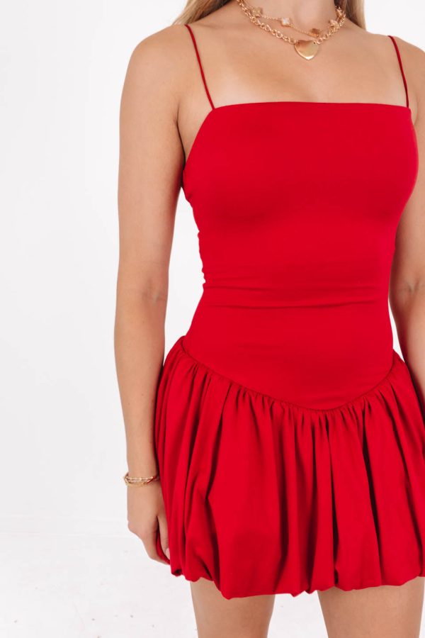 All Is Calm Dress - Red For Sale