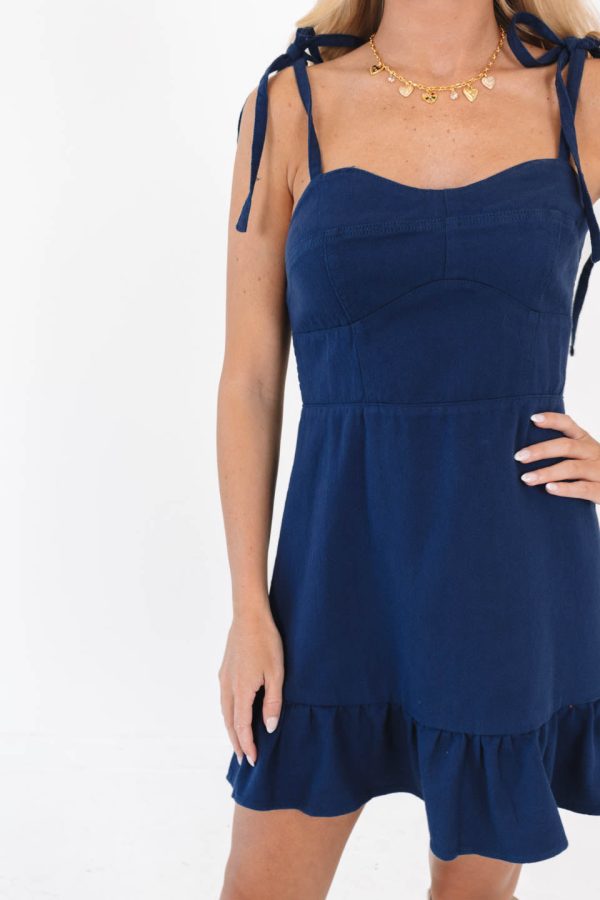 Biggest Fan Dress - Navy Sale