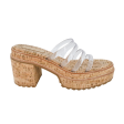 Sev Clear Four-Band Platform Sandals on Sale