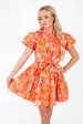 Poppy Dress - Orange Green Online